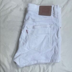 Levi's White Denim Shorts